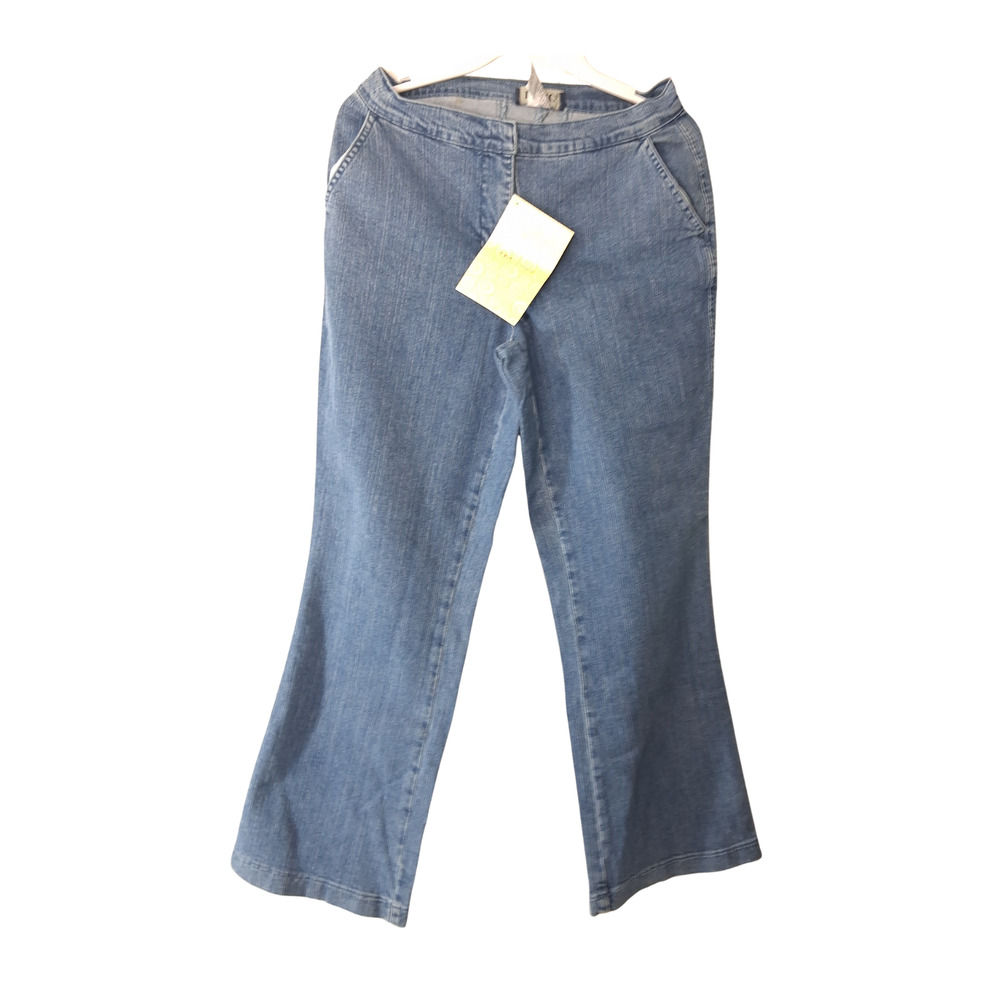 Denim & Co Womens Blue Jeans Size 8P Straight Leg Pants Petite QVC Denim